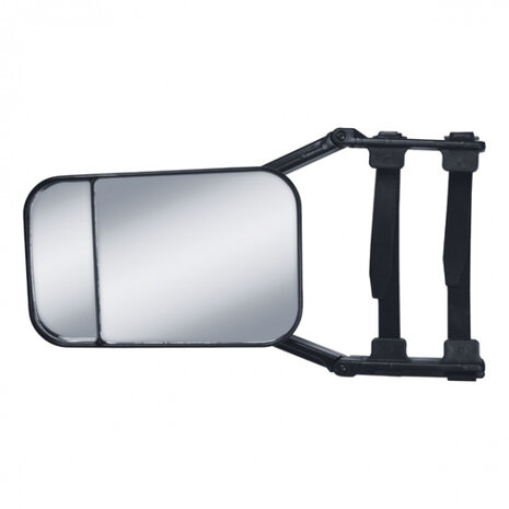caravanspiegel Luxe Dubbel 21 cm glas zwart