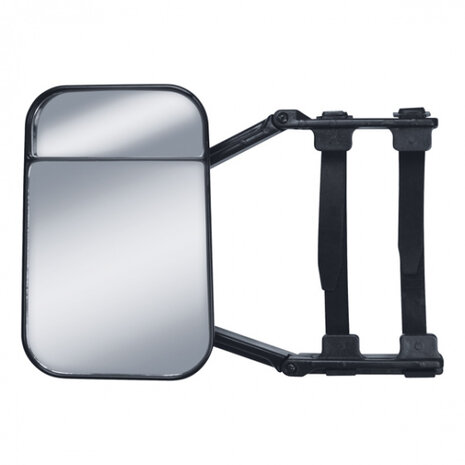 caravanspiegel Luxe Dubbel 21 cm glas zwart