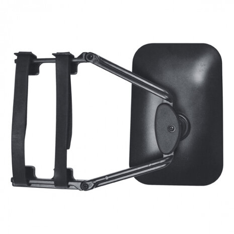 caravanspiegel Luxe Dubbel 21 cm glas zwart