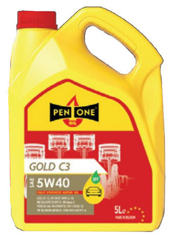 smeermiddel Gold C3 5W40 5 liter geel/rood