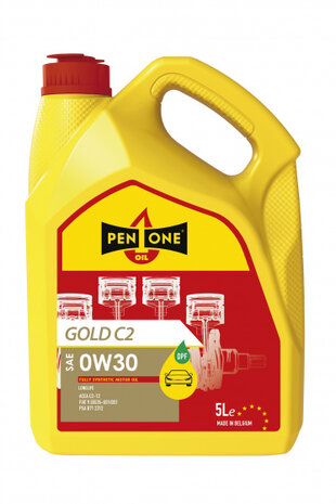 smeermiddel Gold C2 0W30 synthetisch 5 liter
