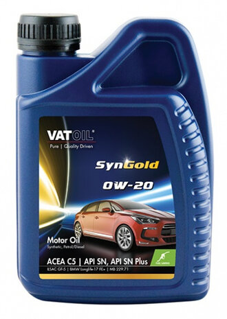 motorolie SynGold 0W-20 synthetisch 1 liter