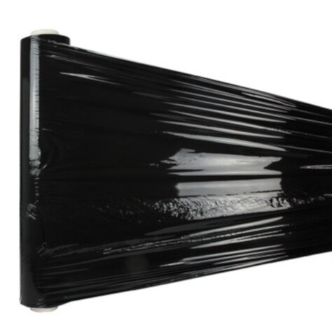 stretchfolie 50 cm x 300 m folie zwart