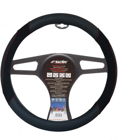 stuurwielhoes Shammy 37-39 cm eco-leer zwart