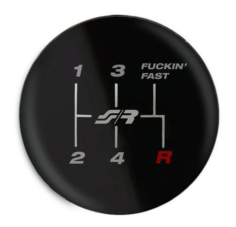 pookknopsticker 5 versnellingen F-Fast 30 mm zwart