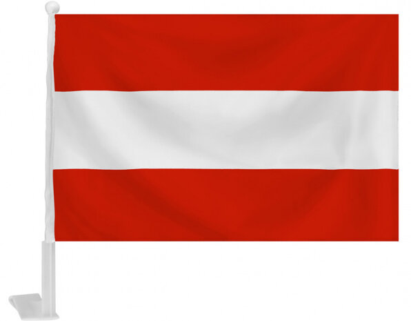 autovlag Oostenrijk 46 cm polyester rood/wit