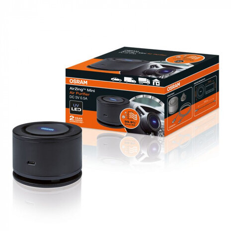 luchtreiniger Air Zing Mini UV 8 x 5 cm zwart