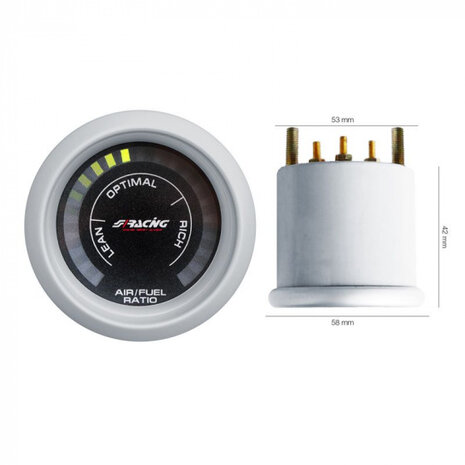 lucht/brandstofverhouding Air-Fuel 52 mm aluminium