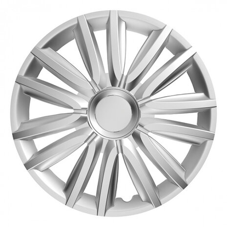 wieldoppenset Intenso 14 inch zilver 4 stuks