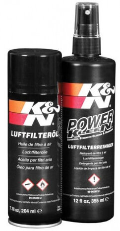 luchtfilter reinigingsset Recharger Kit zwart 2-delig