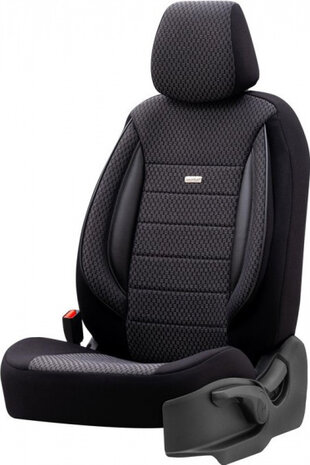 stoelhoezenset SelectedFit Sports 2 mm zwart 11-delig