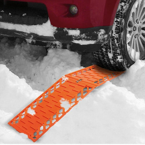 anti-slipmat vouwbaar set 60 x 18 cm oranje