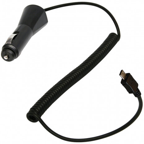 autolader Micro USB 12/24 Volt 120 cm zwart