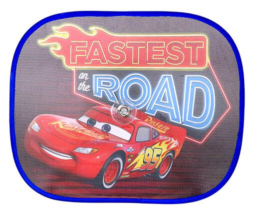 zonnescherm Cars jongens 44 cm polyester rood 2 stuks