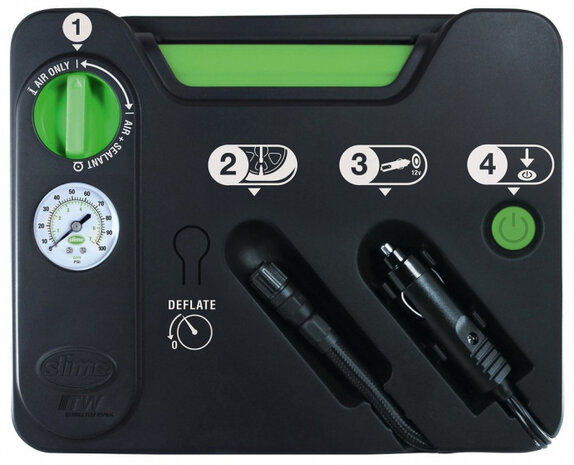 luchtcompressor 12V bandenreparatie 10 x 12 cm zwart