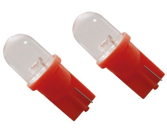 reservelampen auto T10 5W rood 2 stuks