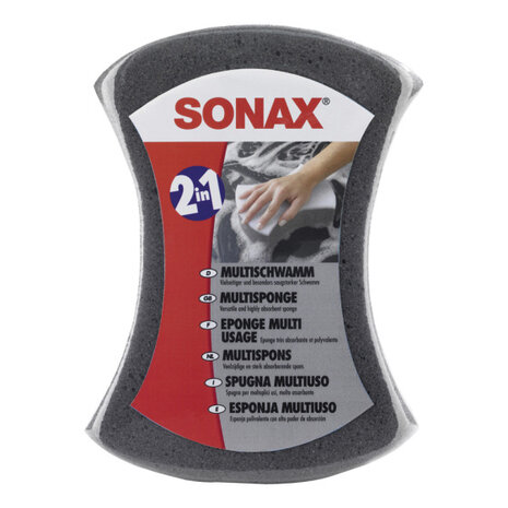 2 in 1 multispons 14,6 x 19,9 cm spons grijs/wit