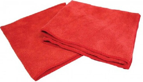 microvezeldoeken exterieur 40 x 40 cm rood 2 stuks