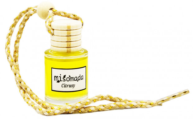 autoparfum Citrusy 10 ml glas/hout geel
