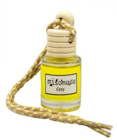 autoparfum Cosy 10 ml hout/glas geel