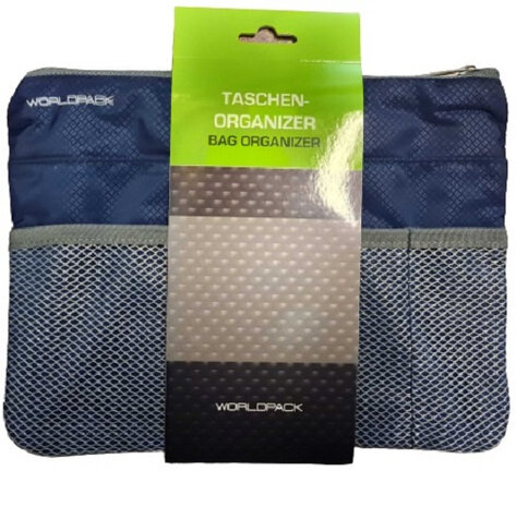 travel organiser 27 cm polyester donkerblauw