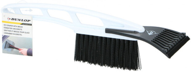 ijskrabber met borstel 10 x 31 cm wit