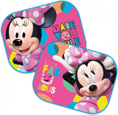 zonnescherm Minnie junior 36 x 45 cm roze 2 stuks