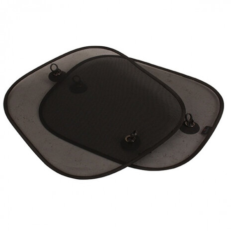 autozonneschermen polyester/rubber zwart 2 stuks