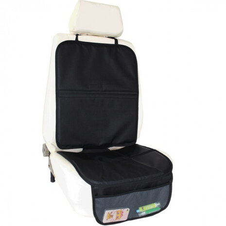 stoelbeschermer anti-slip polyester/leer/EVA zwart