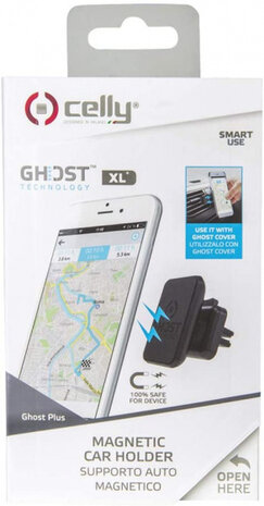 telefoonhouder magnetisch Ghost Plus XL 5 cm zwart