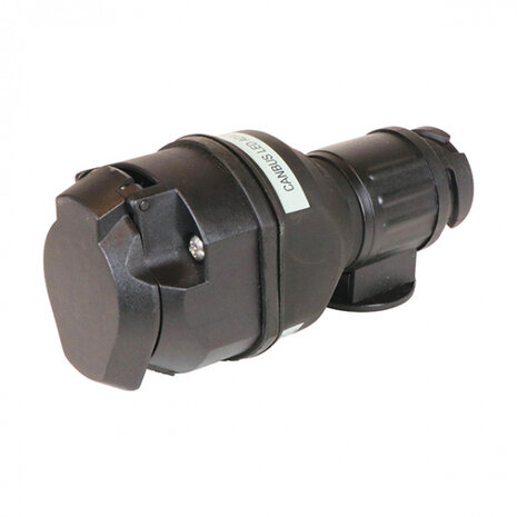 led-verlichtingsadapter 12V 13-7 polig ABS zwart