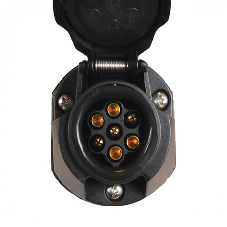 led-verlichtingsadapter 12V 13-7 polig ABS zwart