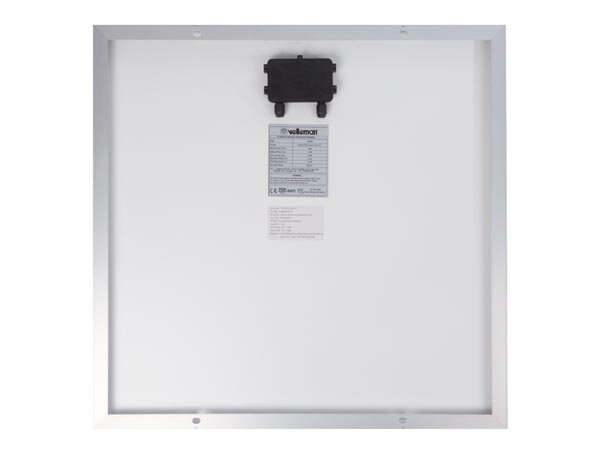 zonnepaneel Polykristallijn 60W 12V 67 x 65 cm zwart/wit