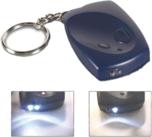 sleutelhanger led 60 x 40 mm batterij donkerblauw