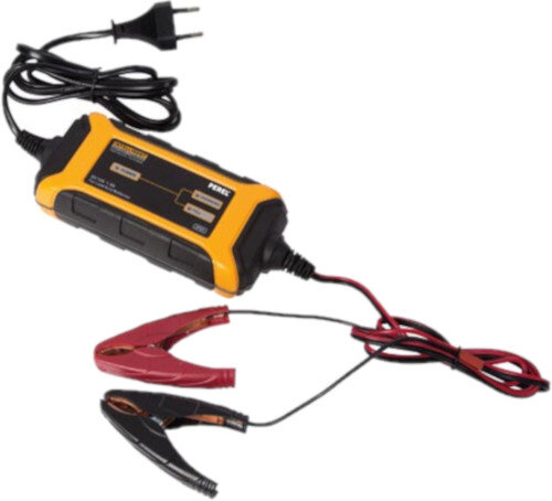 acculader 7,2 x 14,7 cm 12V 220-240VAC zwart/geel