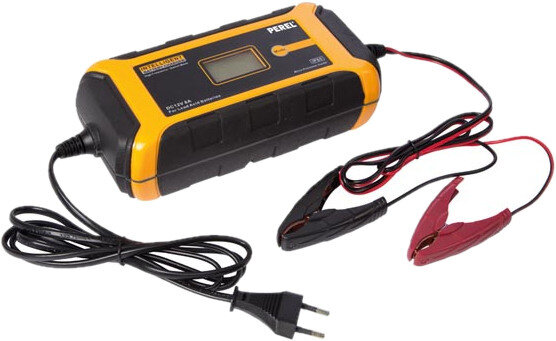 acculader 10,2 x 21,5 cm 12V 220-240VAC zwart/geel