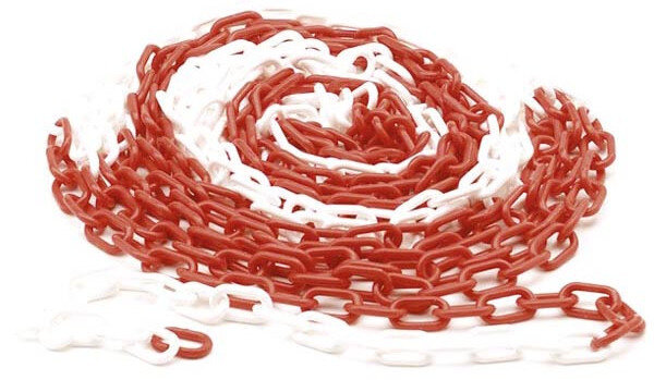 signalisatieketting 10 meter rood/wit