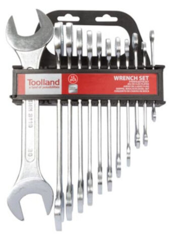 steeksleutel set 6-32 mm chroom zilver 12-delig