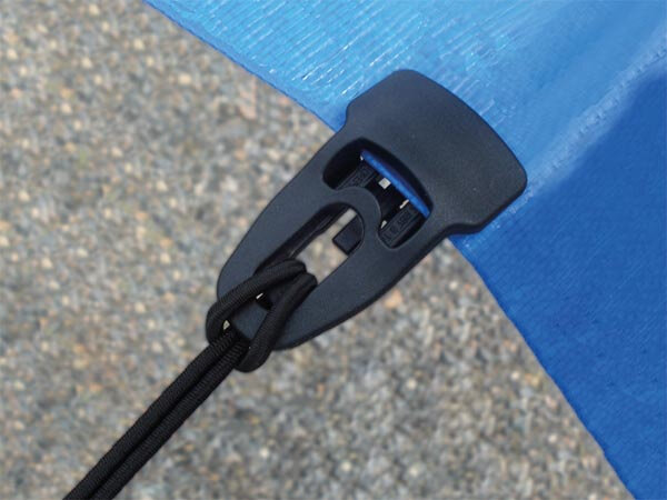 dekzeilbevestigingsset 25 cm zwart 6-delig