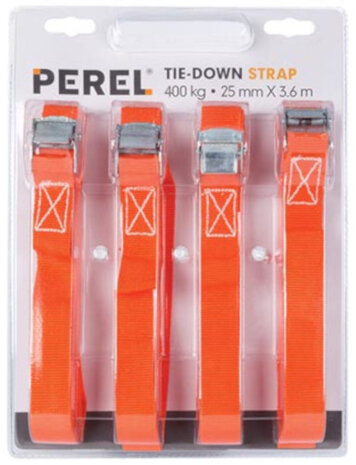 spanband 200 kg 3,60 meter textiel oranje 4 stuks
