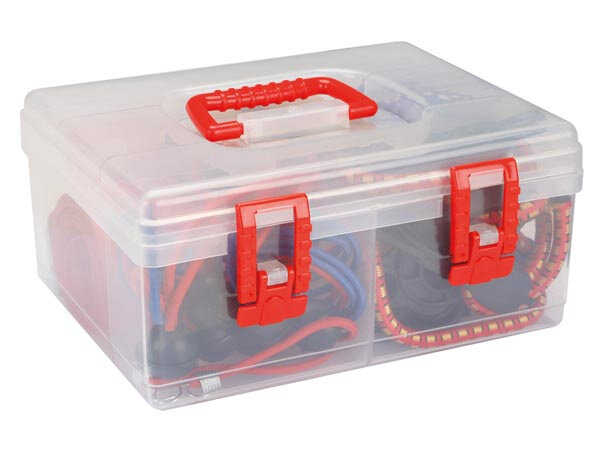 spanbandenset staal rood/blauw 21-delig