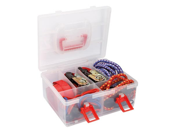 spanbandenset staal rood/blauw 21-delig