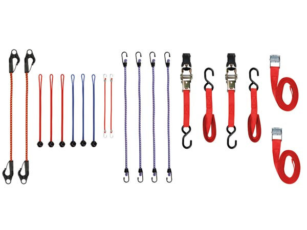 spanbandenset staal rood/blauw 21-delig