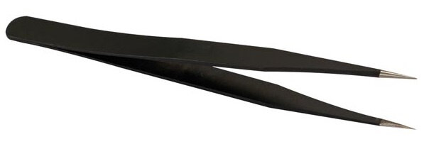 pincet antistatisch 11,8 cm aluminium zwart