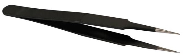 pincet antistatisch 11,5 cm aluminium zwart