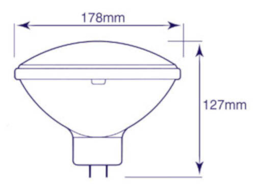 halogeenlamp General Electric 300 W/240 V zilver