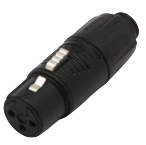 XLR-adapter Rean Tiny 1,5 x 6 cm staal zwart