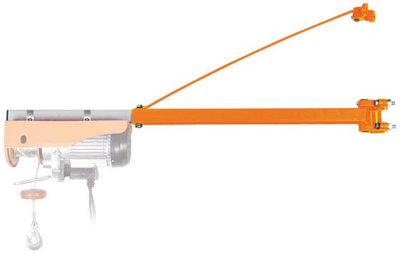 zwenkarm elektrische takel 600 kg staal oranje