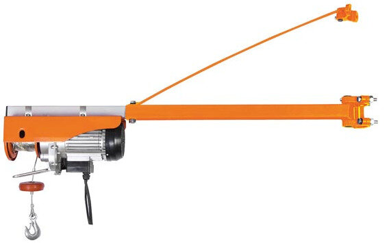 zwenkarm elektrische takel 600 kg staal oranje