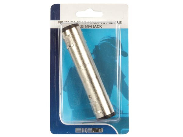 koppelstuk 6,35-6,35 mm Jack vrouwelijk staal zilver
